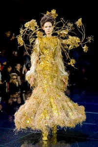 Model on the catwalk