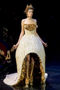 Model on the catwalk