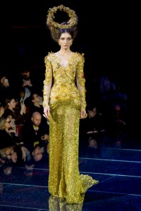 Model on the catwalk