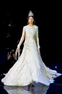 Model on the catwalk