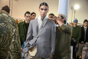 Backstage at Haider Ackermann Men's Fall 2018