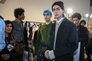Backstage at Haider Ackermann Men's Fall 2018