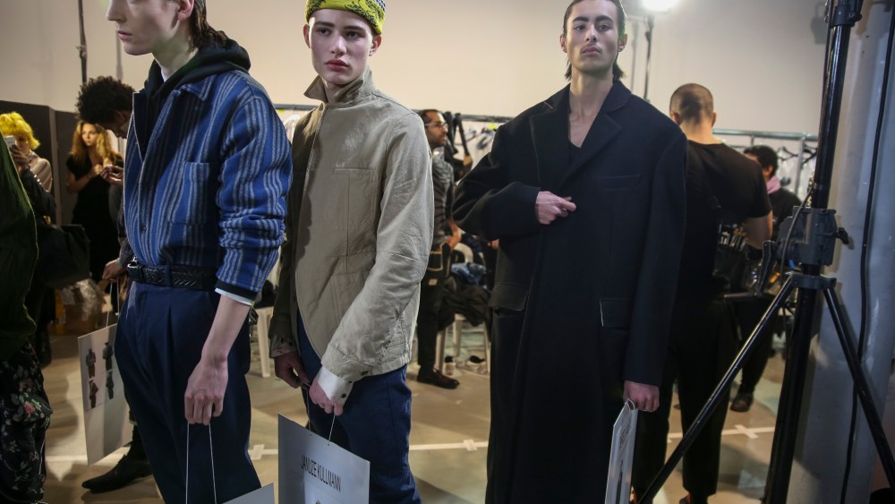 Backstage at Haider Ackermann Men's Fall 2018