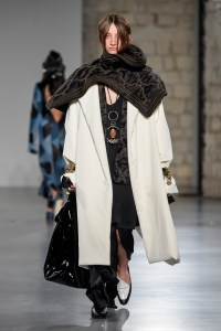 Model on the catwalk