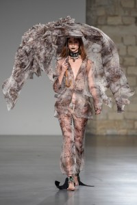 Model on the catwalk