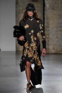 Model on the catwalk
