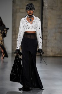 Model on the catwalk