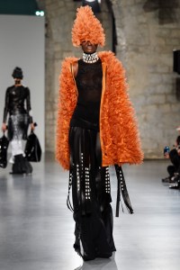 Model on the catwalk