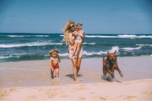 Amber Fillerup Clark and her two children.