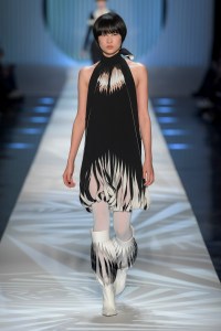 Model on the catwalk