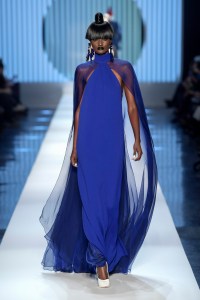 Model on the catwalk