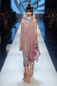 Model on the catwalk