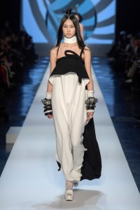 Model on the catwalk
