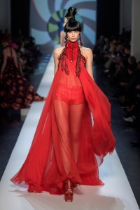 Model on the catwalk