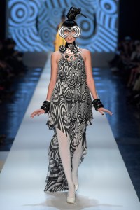 Anna Cleveland on the catwalk