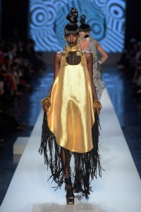 Model on the catwalk
