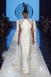 Model on the catwalk