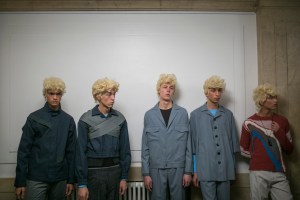 Backstage at Kiko Kostadinov Men's Fall 2018