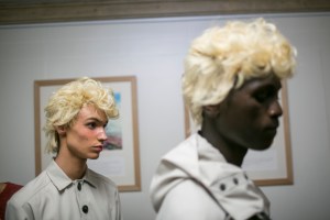 Backstage at Kiko Kostadinov Men's Fall 2018