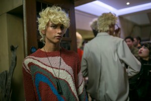 Backstage at Kiko Kostadinov Men's Fall 2018