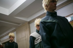 Backstage at Kiko Kostadinov Men's Fall 2018