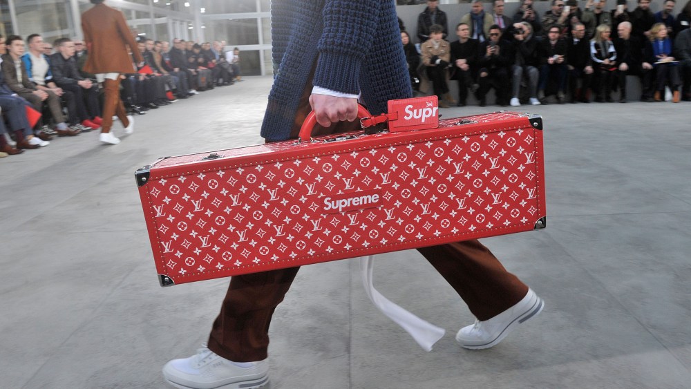 The Louis Vuitton Fall 2017 menswear collection collaboration with Supreme.