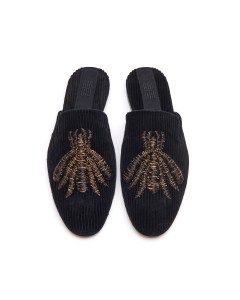 Since it launched in 2015, this Istanbul-based brand has held female fans in its thrall with slippers done in 3D metallic embroidery and signature spider motifs that take some 100 hours to make.  Now creative director Serena Uziyel has launched a seven-piece men’s capsule for fall 2018 in velvet, suede, tweed and even corduroy. It’s sure to be a hit after dark.