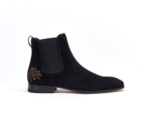 Since it launched in 2015, this Istanbul-based brand has held female fans in its thrall with slippers done in 3D metallic embroidery and signature spider motifs that take some 100 hours to make.  Now creative director Serena Uziyel has launched a seven-piece men’s capsule for fall 2018 in velvet, suede, tweed and even corduroy. It’s sure to be a hit after dark.