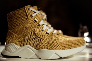 Now in his second season, David Tournaire Beauciel has turned his attention to men’s. The fall collection is classic Clergerie with a twist: uppers done in the label’s signature raffia topping sneaker soles. “Men are ready,” said Beauciel who also designs the footwear at Balenciaga. “There is something more crazy with men’s shoes at the moment.” Elsewhere, derbies and vegetable-tanned hiker boots sat on articulated platform outsoles in super light EVA.