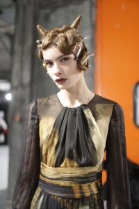 Backstage at Moschino Men's Fall 2018