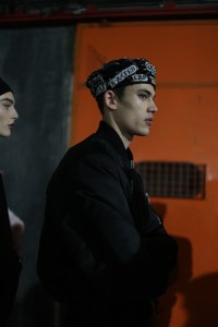 Backstage at Moschino Men's Fall 2018