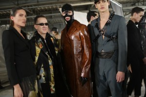 Backstage at Moschino Men's Fall 2018