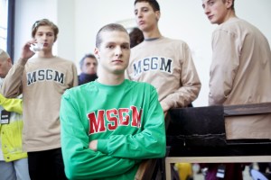 Backstage at MSGM Men's Fall 2018