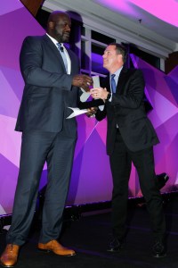 Shaquille O'Neal and Doug McMillon
