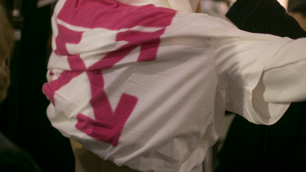 Backstage at Off-White Men's Fall 2018