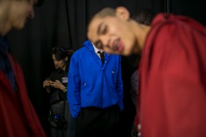Backstage at Off-White Men's Fall 2018