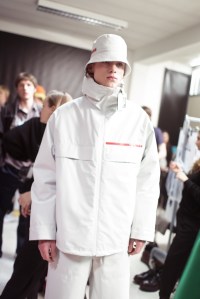 Backstage at Prada Men's Fall 2018