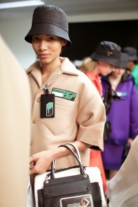 Backstage at Prada Men's Fall 2018