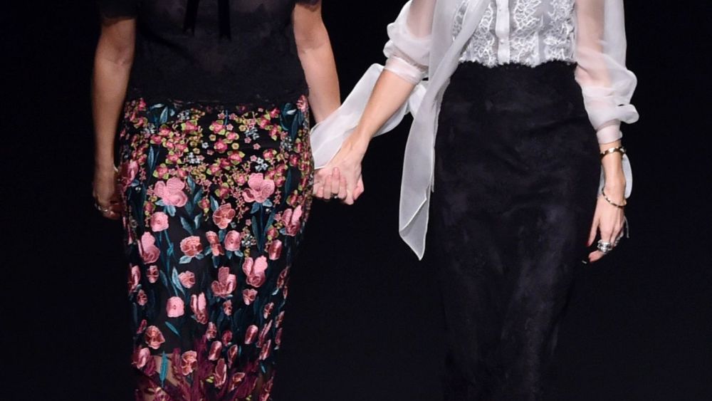 Keren Craig and Georgina Chapman on the catwalkMarchesa Couture show, Runway, Spring Summer 2018, New York Fashion Week, USA - 13 Sep 2017