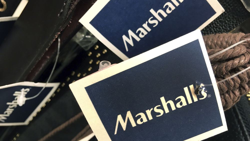 Marshalls tags are attached to merchandise in a store in Methuen, Mass. On Friday, Oct. 13, 2017, the Commerce Department releases U.S. retail sales data for SeptemberRetail Sales, Methuen, USA - 16 May 2017
