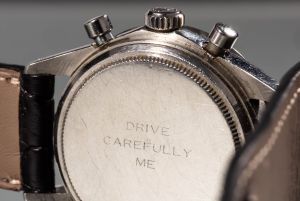 Rolex Cosmograph Daytona watchPaul Newman Rolex watch sells for world record price, New York, USA - 26 Oct 2017A rare Rolex watch owned by the late movie star Paul Newman today sold for a world record £13.5m. The legendary actor received the Rolex Cosmograph Daytona as a present from his wife Joanne Woodward in 1968. She bought the timepiece from the prestigious Tiffany & Co store in New York and had it engraved with the message 'drive carefully' in light of her husband's fledgling motor racing career. Newman wore it daily for more than 15 years before passing it on to his daughter's then boyfriend, James Cox, while he stayed with the family one summer in the early 1980s. It sold at Phillips Auctions of New York.