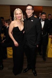 Emilia Clarke and Andy SambergHBO Golden Globes After Party, Inside, Los Angeles, USA - 07 Jan 2018