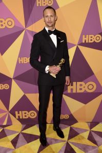 Alexander Skarsgard, winner of the award for best performance by an actor in a supporting role in a series, limited series or motion picture made for television for "Big Little Lies", arrives at the HBO Golden Globes afterparty at the Beverly Hilton Hotel, in Beverly Hills, Calif
75th Annual Golden Globe Awards - HBO Afterparty, Beverly Hills, USA - 07 Jan 2018