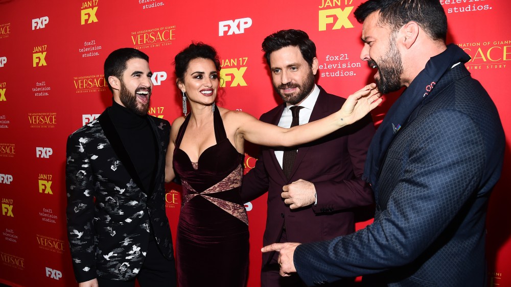 Darren Criss, Penelope Cruz, Edgar Ramirez and Ricky Martin'The Assassination of Gianni Versace: American Crime Story' TV show premiere, Arrivals, Los Angeles, USA - 08 Jan 2018