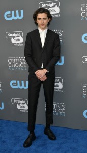 Timothee ChalametCritics' Choice Awards, Arrivals, Los Angeles, USA - 11 Jan 2018