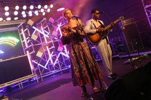Brittni Jessie and Leon Bridges Stella McCartney presentation, Inside, Los Angeles, USA - 16 Jan 2018