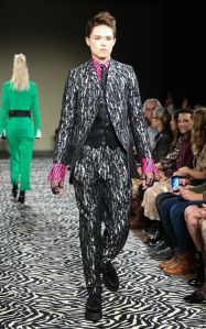 Model on the catwalk Wolk Morais Collection 6 show, Runway, Los Angeles, USA - 17 Jan 2018