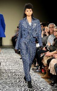Model on the catwalk Wolk Morais Collection 6 show, Runway, Los Angeles, USA - 17 Jan 2018