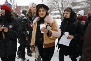 Actress Tessa Thompson attends the Respect Rally Park City during the 2018 Sundance Film Festival, in Park City, Utah2018 Sundance Film Festival - Respect Rally , Park City, USA - 20 Jan 2018