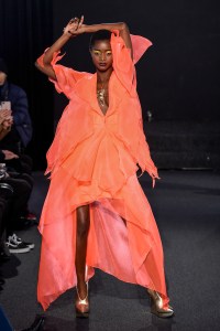 Model on the catwalk
